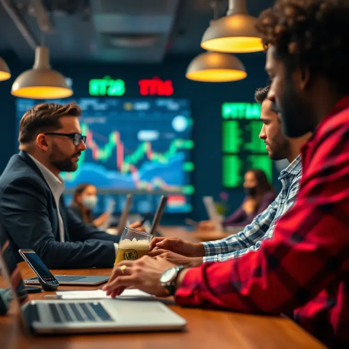 Online Forex Trading Community Sharing Strategies and Insights Visual representation of forex traders exchanging insights and strategies online within a community