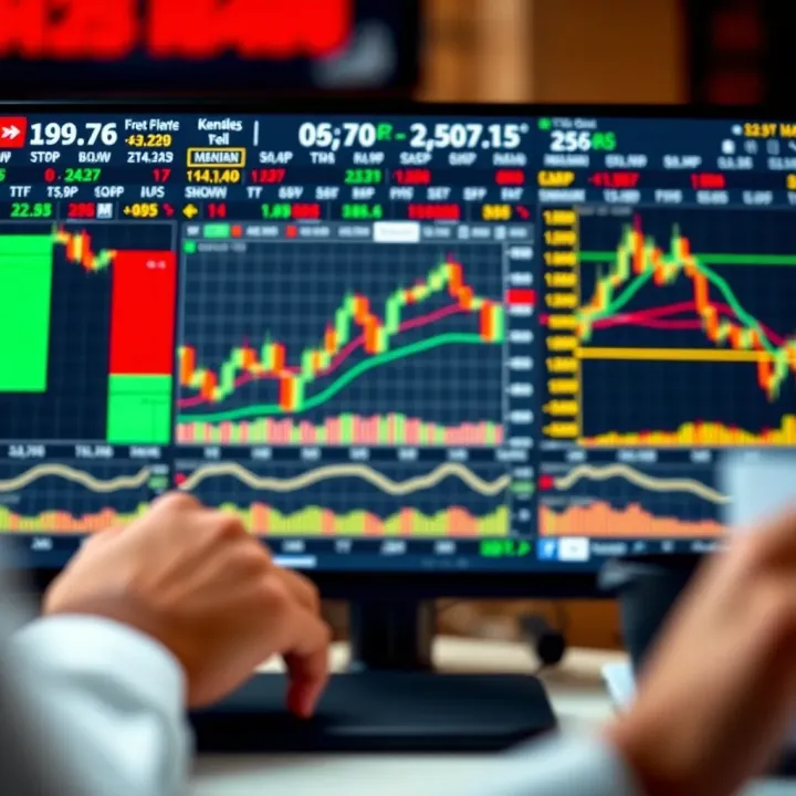 Screenshot of an online forex trading tutorial showing currency charts and technical indicators