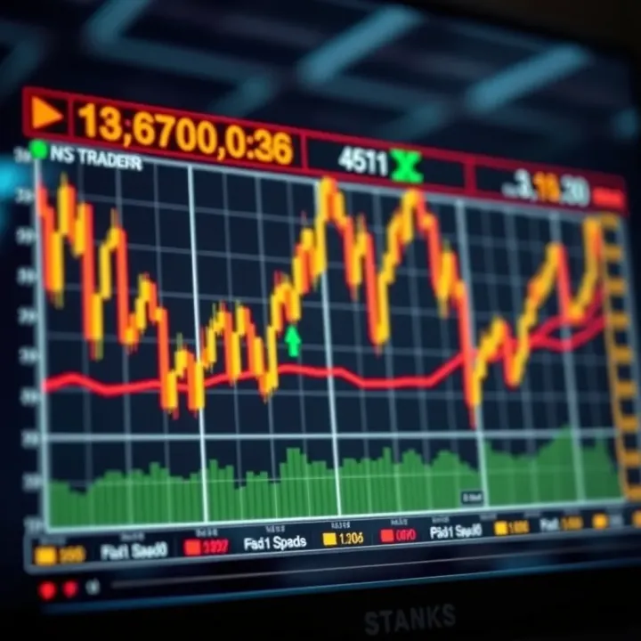 Graph depicting currency market fluctuations following key economic announcements