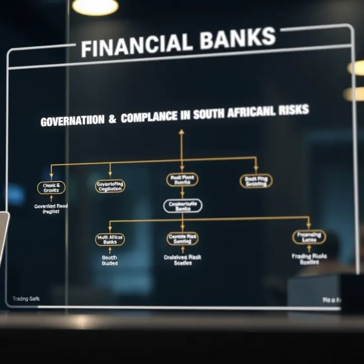 Governance and Regulatory Compliance in South African Banks Flowchart showing governance structure and regulatory compliance framework in South African banks for managing financial risks