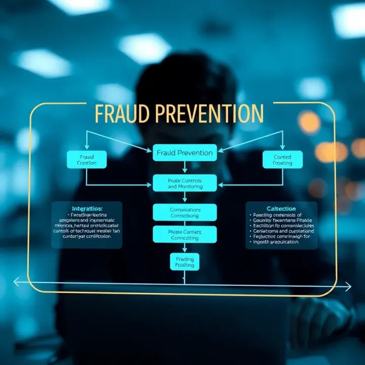 Implementing Controls and Monitoring for Fraud Prevention Flowchart showing integration of controls and monitoring techniques for fraud prevention