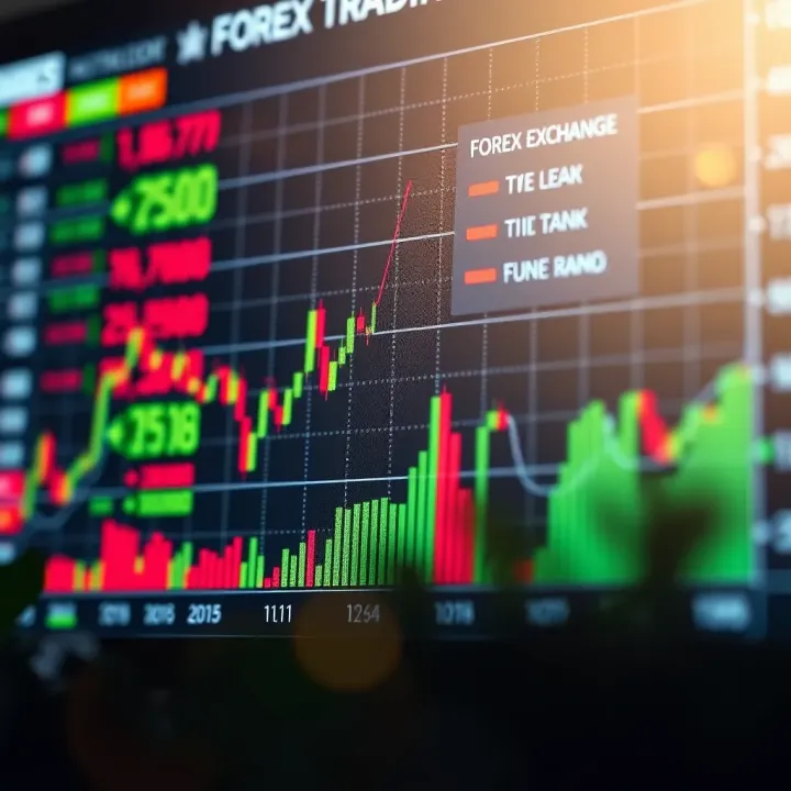 Graph showing forex market trends and currency exchange fluctuations