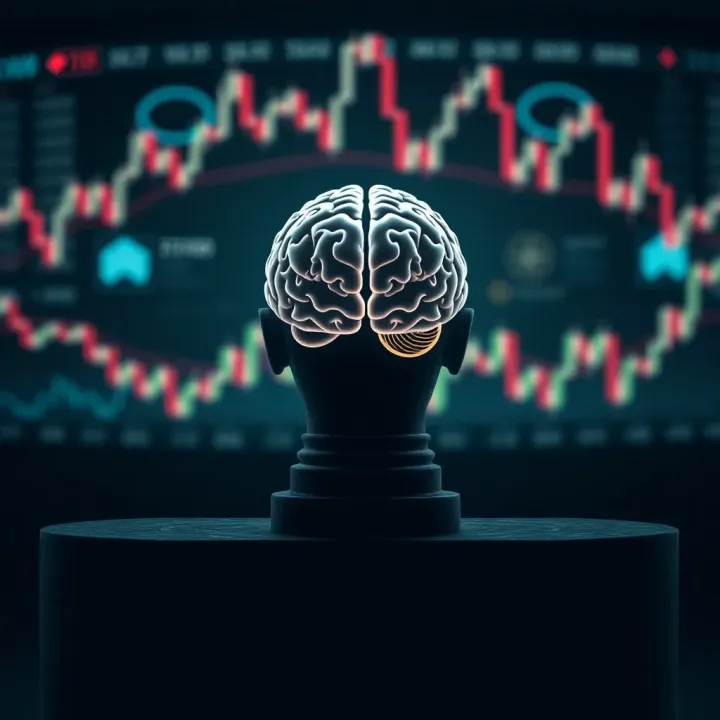 Trading Psychology and Emotional Control in Forex Conceptual illustration of trading psychology with brain icons and emotional balance scales