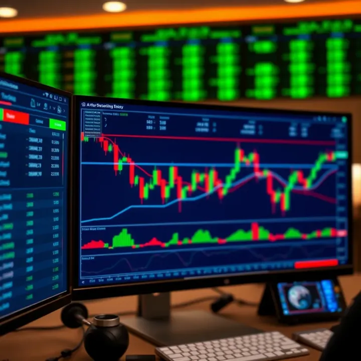 Essential Forex Trading Analysis and Tools Display of forex charts and trading tools on a computer screen with a focus on analysis
