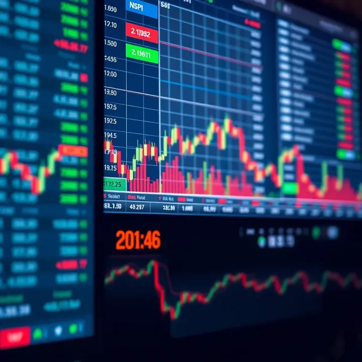 Forex Trading Platform Displaying Market Data and Algorithm Configuration Interface of a forex trading platform showing market data and algorithm settings