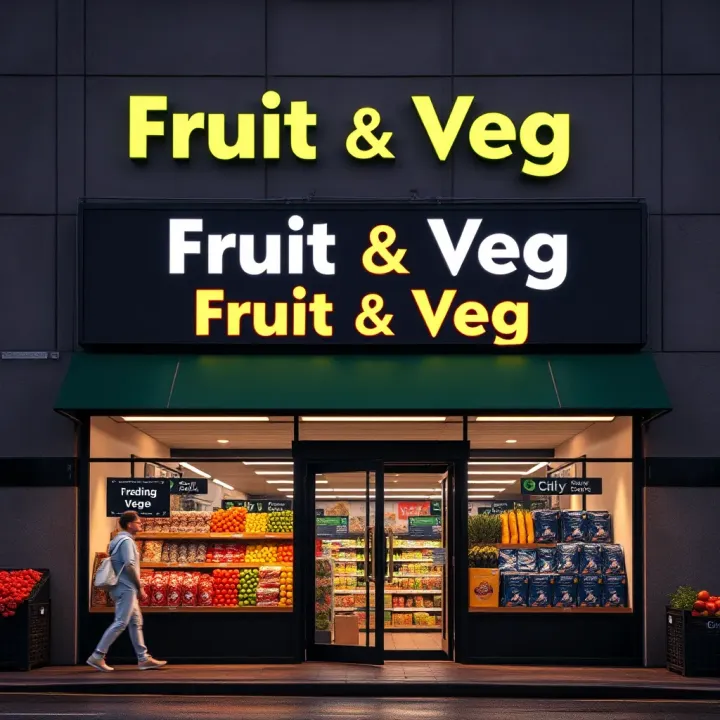 Exterior of the Fruit and Veg store in Willowbridge showing the entrance and signage during daytime