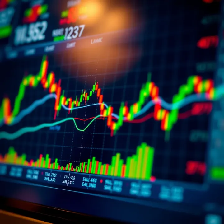 Chart displaying various forex currency pairs with trend lines and indicators