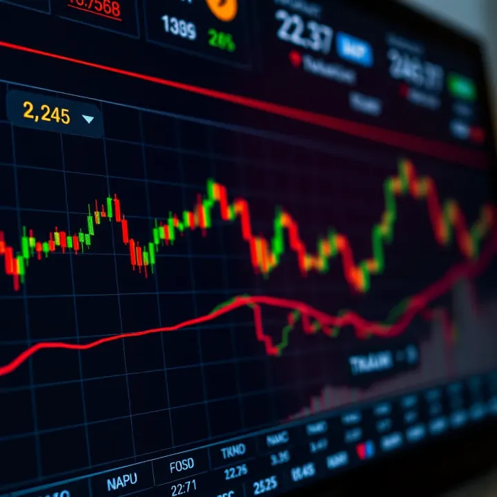 Currency Pair Movements on Forex Trading Platform Graph showing currency pairs fluctuating on an online forex trading platform