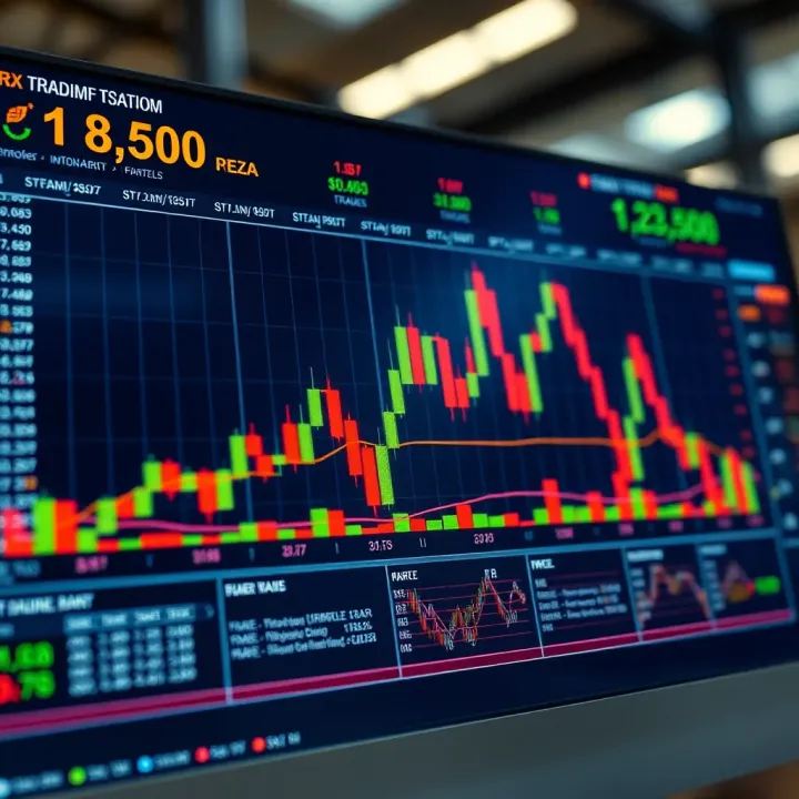 Chart depicting forex trading strategies and risk management concepts