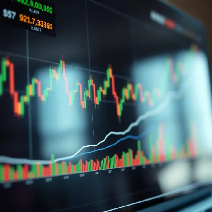Graph showing forex currency pair trends and market analysis