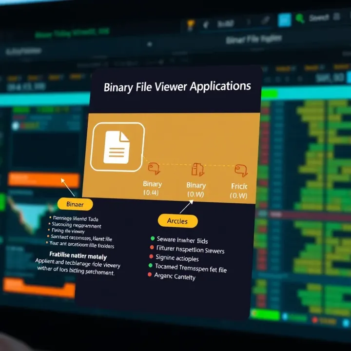Functional Diagram Demonstrating Binary File Viewer Applications Diagram illustrating the use of binary file viewers for troubleshooting and software analysis