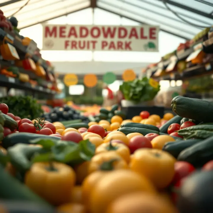 Seasonal Produce Available at Meadowdale Fruit and Veg Park Fresh variety of seasonal fruits and vegetables available at the Meadowdale market