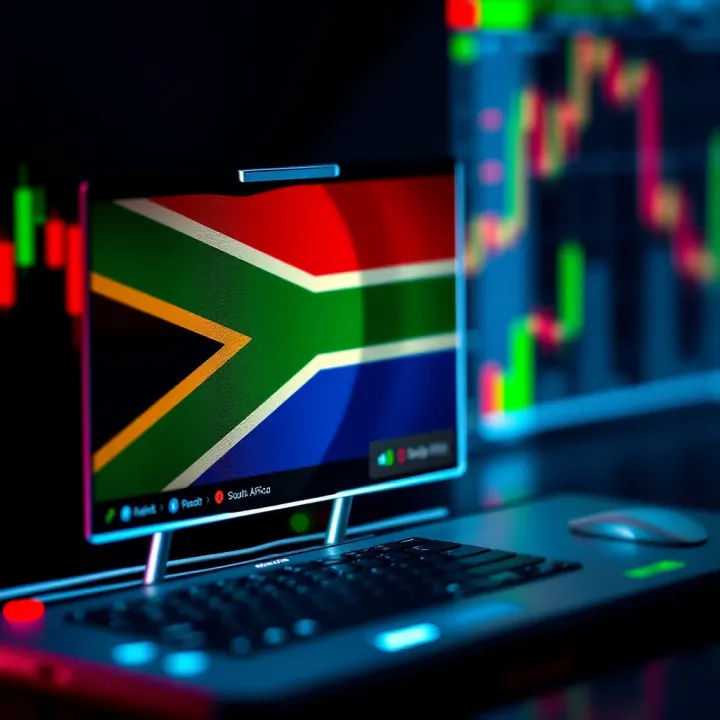 Visual representation of regulatory and risk factors impacting binary brokers in South Africa