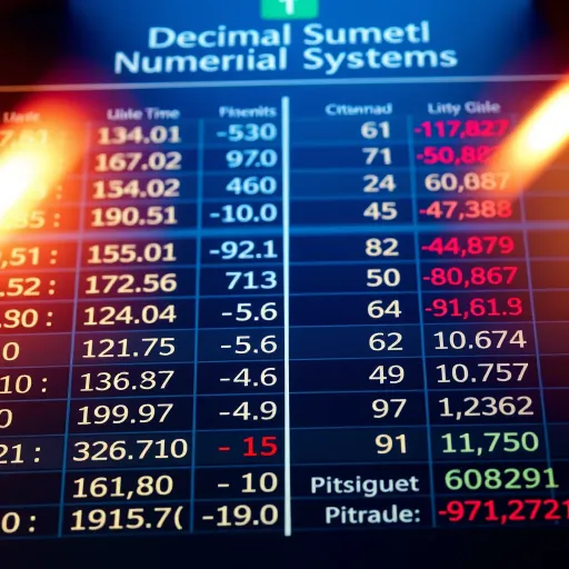 Comparison of Decimal and Binary Numeral Systems Chart comparing decimal and binary numeral systems highlighting base differences