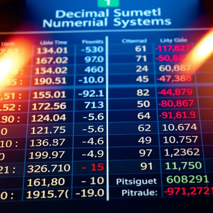 Comparison of Decimal and Binary Numeral Systems Chart comparing decimal and binary numeral systems highlighting base differences