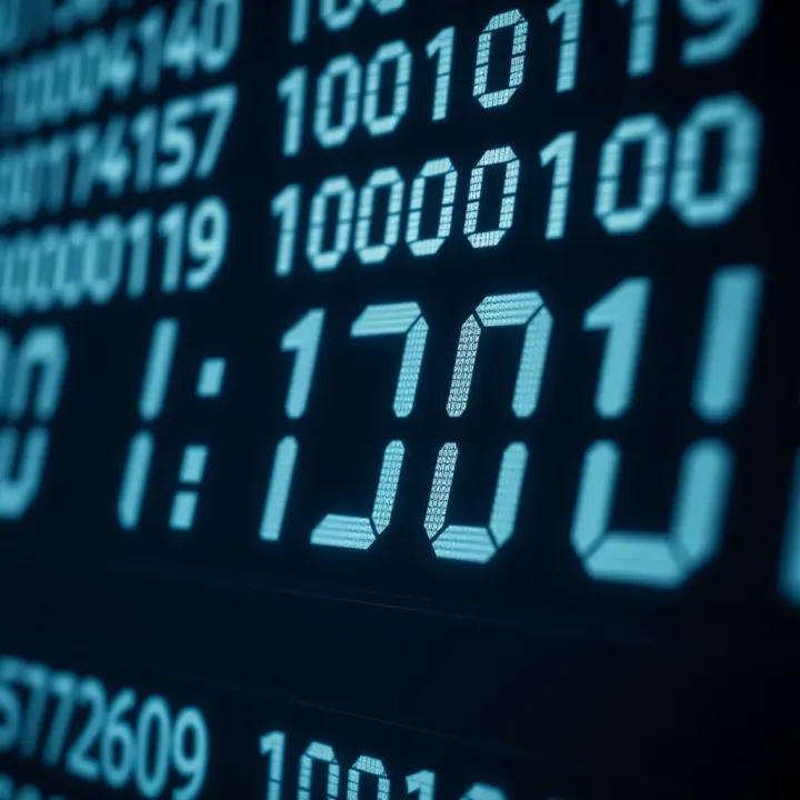 Example of Binary Subtraction with Binary Digits Visual example showing binary subtraction with clear binary digits and subtraction marks