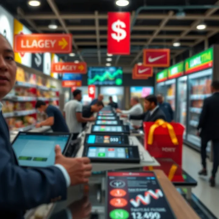 Visual representation of digital transaction flow in South African retail using binary principles