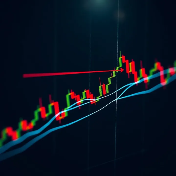 Graph showing various continuation chart patterns used in technical analysis for trend prediction