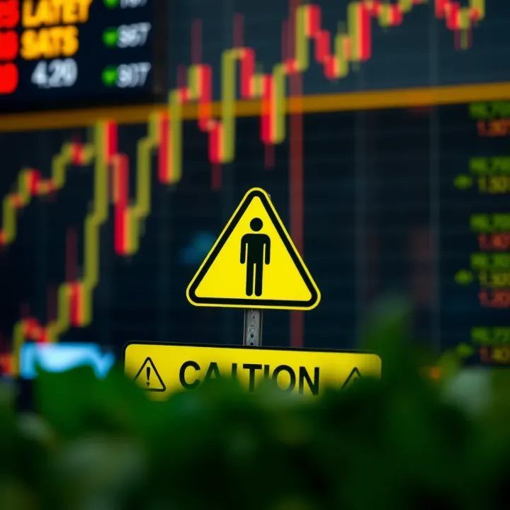 Identifying Warning Signs of Forex Trading Scams Illustration showing warning signs of forex trading scams with a caution symbol and deceptive offers