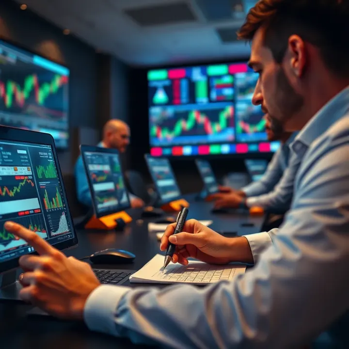 Traders analyzing forex market charts during a seminar session