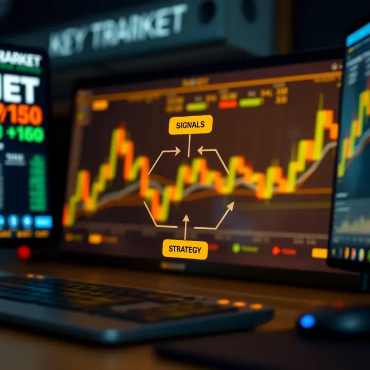 Key Components of Forex Trading Systems Conceptual diagram illustrating components of a forex trading system including signals, risk control, and strategy
