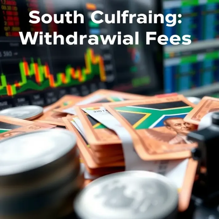 Illustration showing South African currency and forex trading withdrawal fees