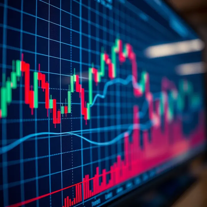 Forex Trading Signals and Market Trends Graph showing forex currency pairs with upward and downward trends representing trading signals
