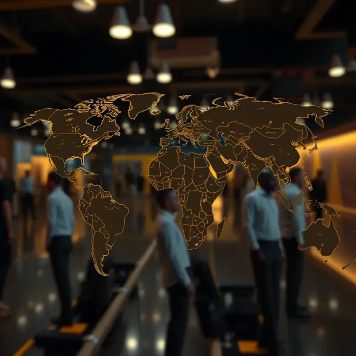 Global gold trading markets with highlighted time zones relevant to South Africa