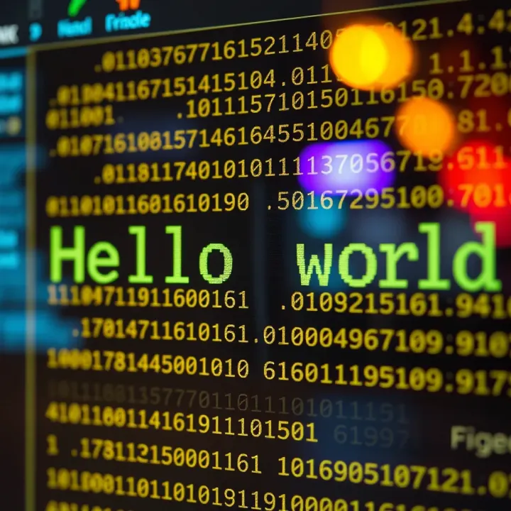 ASCII Encoding for Text Conversion Illustration of ASCII encoding chart highlighting characters used in Hello World text