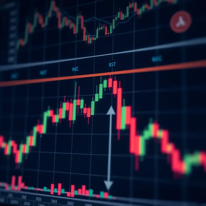 Inverted Hammer Pattern Indicating Potential Trend Reversal Inverted hammer candlestick on trading chart highlighting possible trend change