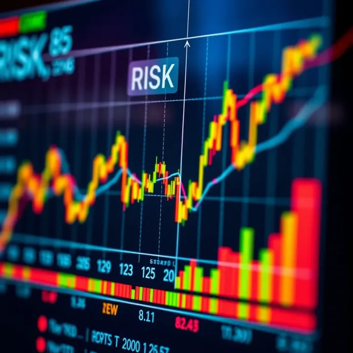 Graph showing fluctuations and risks in binary options trading
