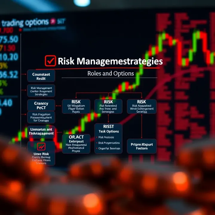 Diagram showing risk management strategies and decision-making factors for binary options traders