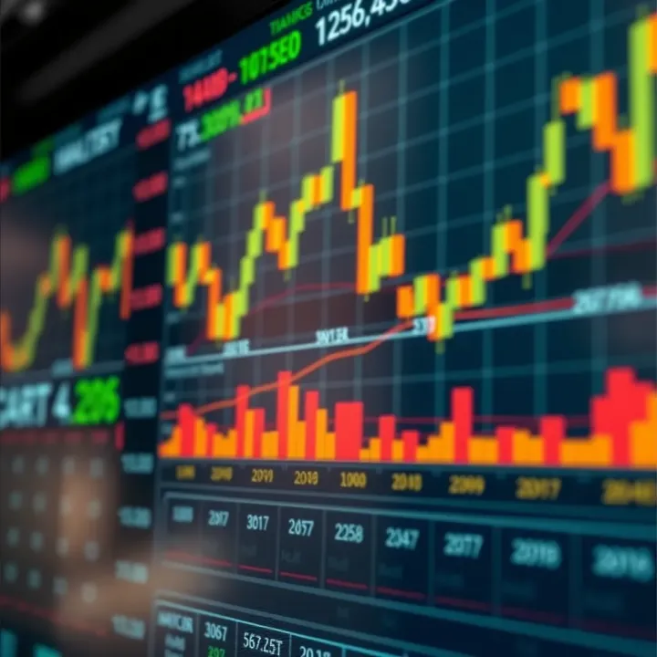 Economic Calendar Impact on South African Financial Markets South African economy chart with economic indicators and market trends influenced by international financial data