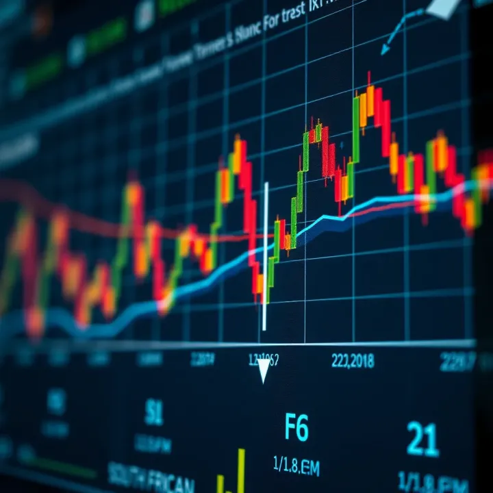 Graph showing currency pair trends relevant to South African forex trading