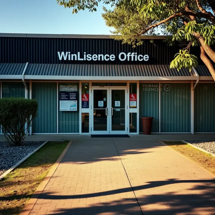 Winklespruit Licence Office Main Entrance Entrance of Winklespruit Licence Office with clear signage and accessible pathways