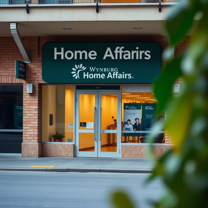 Exterior view of Wynberg Home Affairs office building with clear signage and entrance